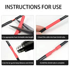 2:1 Times Shrink Heat Shrink Sleeve Tubes Set Thermoresistant Tube Wire Insulated Wiring, Red, Blue, Black Totaling 3 m