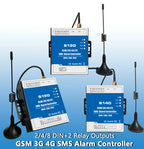 GSM 3G 4G Cellular RTU SMS Alarm Controller S150 8DIN 2Relay Switch Industrial IoT Monitoring System In-Built Watchdog