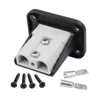 50A Anderson Plug Flush Mount Connector Kit with Mounting Bracket Panel Cover for Caravan Camper Boat Truck Battery Charging