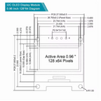 1-10pcs 0.96 inch oled IIC Serial 128X64 I2C SSD1306 12864 LCD Screen Board OLED Display Module For Arduino White BLUE YELLOWBLU