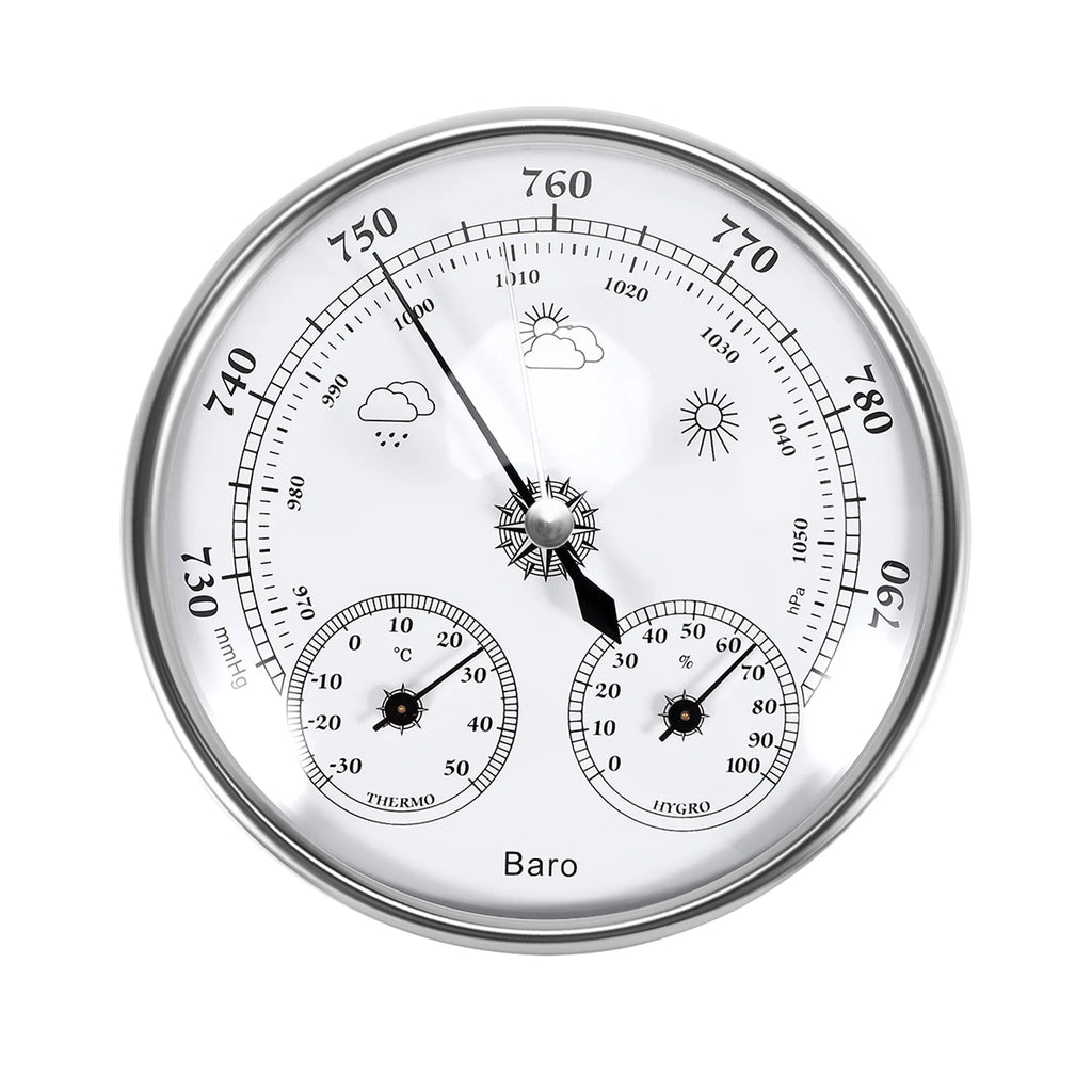 AS63-Wall Mounted Household Thermometer Hygrometer High Accuracy Pressure Gauge Air Weather Instrument Barometer