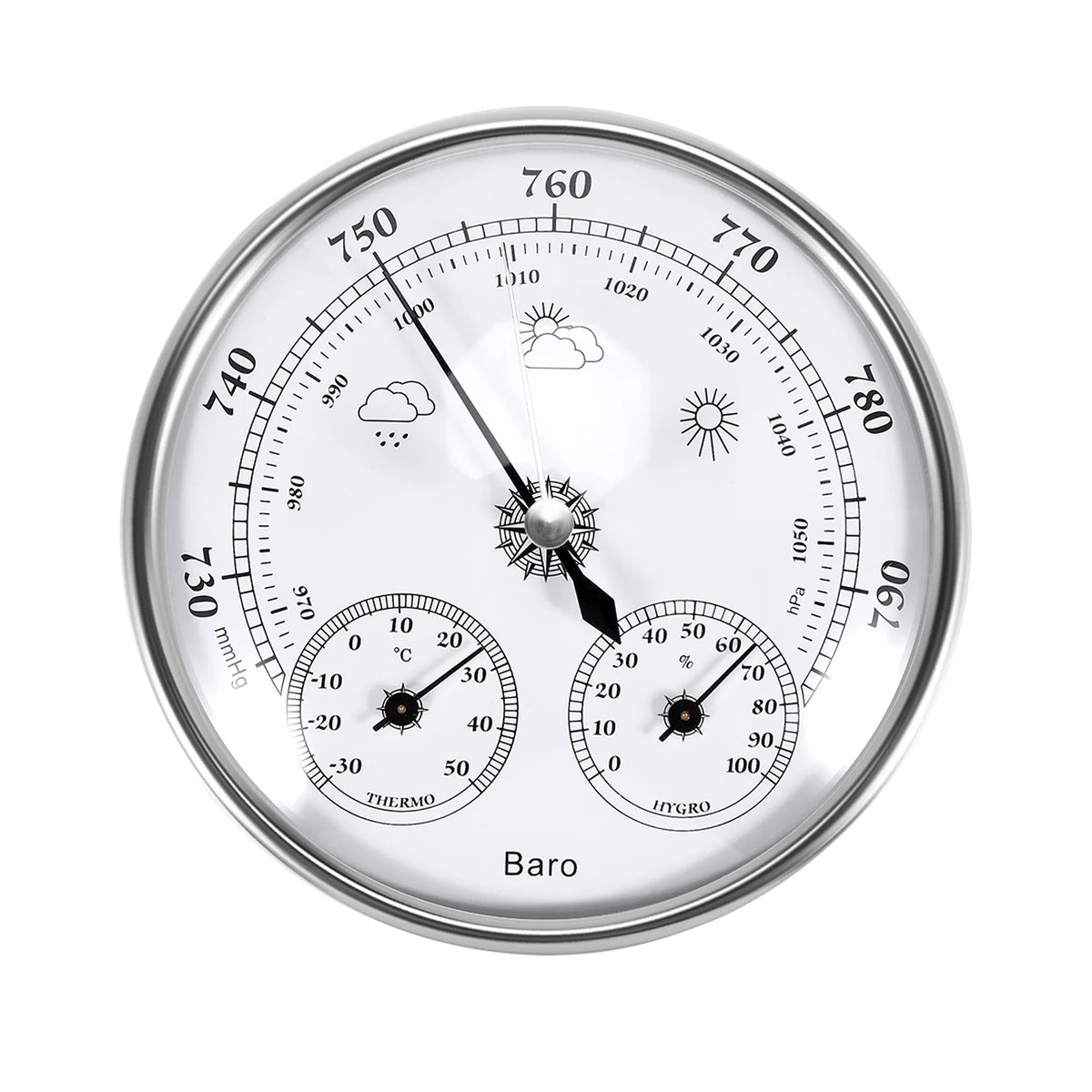 AS63-Wall Mounted Household Thermometer Hygrometer High Accuracy Pressure Gauge Air Weather Instrument Barometer
