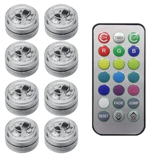 1Set Remote Control Car LED Interior Ambient Light - Colorful Adhesive Decoration for Auto Roof Foot Atmosphere Lamp 13 Colors