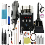 2 in 1 Soldering Station 8586  Digital Display SMD Rework Hot Air Gun Solder Iron 220V ESD Welding Desoldering Repair Tools