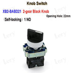 1Pcs XB2-BG21 XB2-BA31 XB2-BS54 22mm Knob Key Start Inching Power on Button Switch Self Reset Small Mushroom Head Emergency Stop