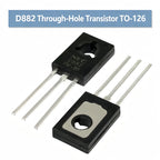 Brand New D882 2SD882 NPN Power Transistor 40V 3A, SOT-89 SMD & TO-126 Through Hole Package 10/20/50/100/200/500/1000pcs