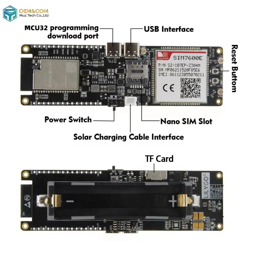 TTGO T-SIM7600 ESP32 LTE Cat4/1 4G Development Board SIM7600G-H R2 SIM7600SA-H SIM7600E-H SIM7600E-L1C SIM7600E Module