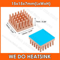 WE DO HEATSINK 10x10xmm 15x15x5mm 15x15x7mm Without or With Thermal Pad Square Pure Copper Heat Sink