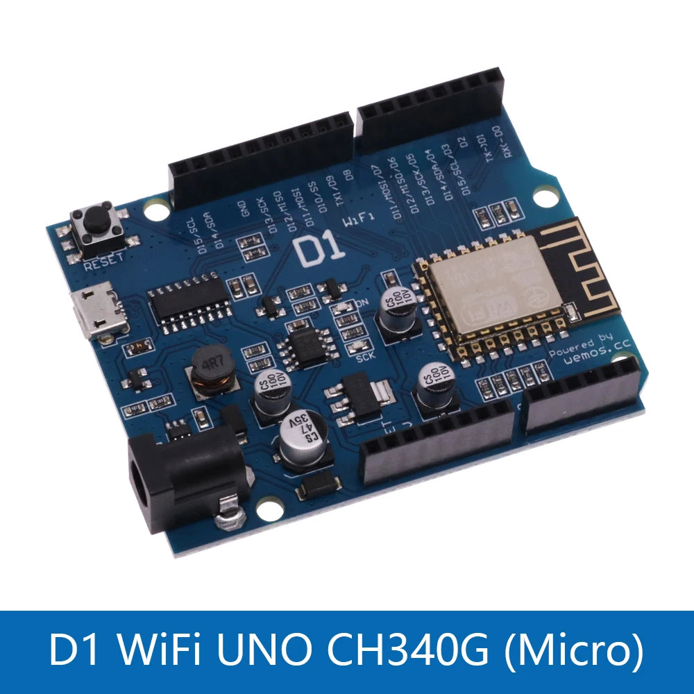 ESP-12E WeMos D1 R2 UNO R3 CH340 CH340G WiFi Development Board Based ESP8266 Shield Smart Electronic For Arduino Compatible IDE