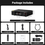 AIYIMA D20 HiFi DAC Decoder AK4493SEQ ES9039Q2M XMOS XU316 USB DSD512 Bluetooth 5.1 LDAC RCA XLR Audio Converter VU Meter