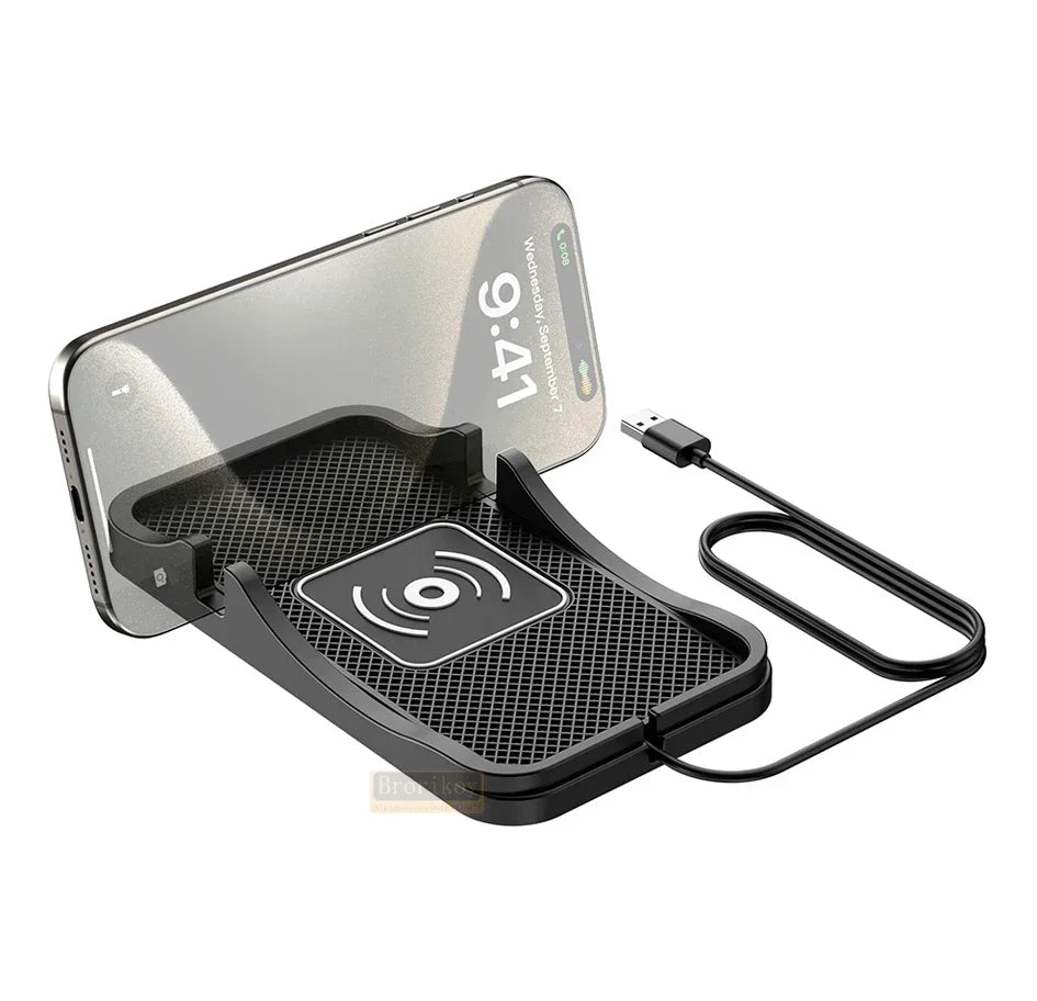 15W Fast Car Wireless Charger Anti-skid Silicone Charging Pad For Samsung HUAWEI iPhone Charging Mat for Smartphone Car Styling