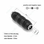 12V 3A 5.5mm 2.1mm Plug Socket DC Connectors DC Power Socket Male Female Jack Screw Nut Panel Mount DC Power Adapter Connector