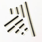 100pcs 2.54mm Short Low Profile L7.5/8.5/9.5/10.5mm 1x2/3/4/5/6P Straight Single Row 0.8U Gold PCB Connector Male Pin Header