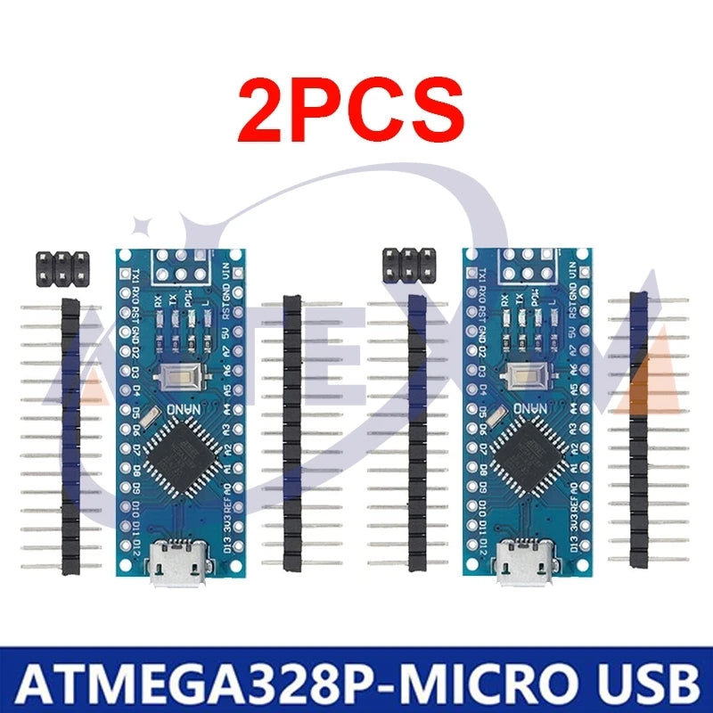 2PCS Mini/Type-C/Micro USB Nano 3.0 With Bootloader Compatible Nano Microcontroller For Arduino CH340 Driver 16Mhz ATMEGA328P