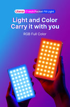 Ulanzi VL120 Full Color RGB Video Light 2500K-9000K LED Photography Lighting Dimmable Camera Light Live Vlog Fill Light