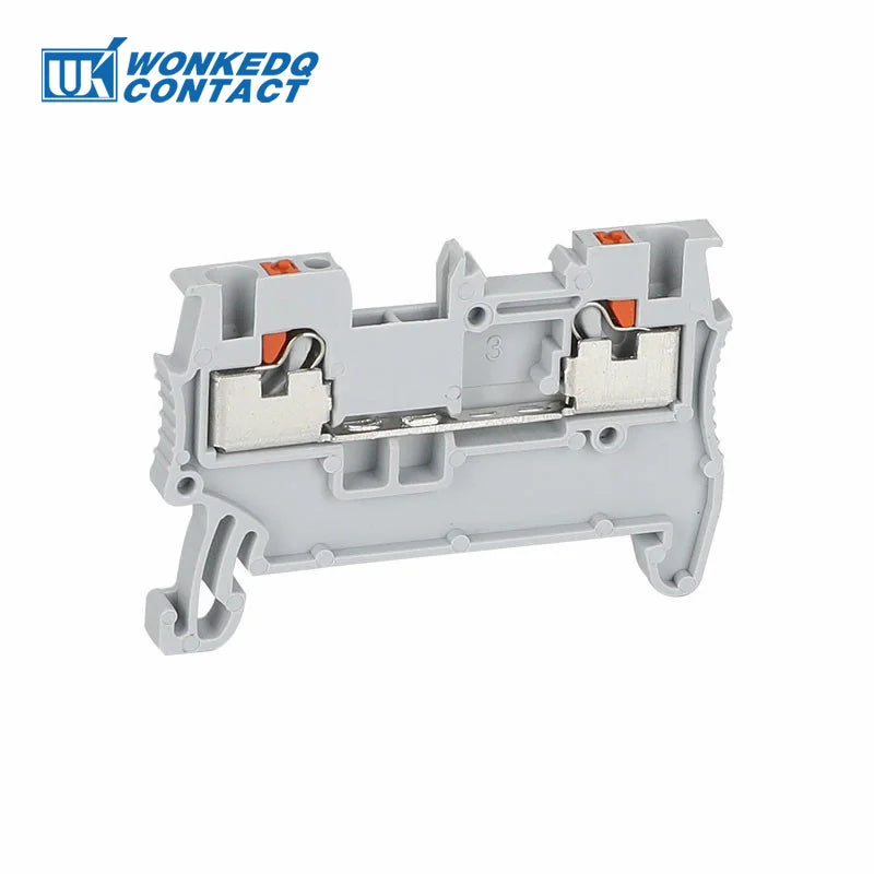 PT1.5 Push-In Din Rail Terminal Block 1.5mm² Wire Feed-Through Electrical Connector Strip Plug PT-1.5 PT 1.5
