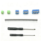 1Box KF128 KF301 PCB Screw Terminal Block Connector Kit 2.54mm 5mm Pitch 2Pin 3Pin 4Pin with Pin Header Screwdriver