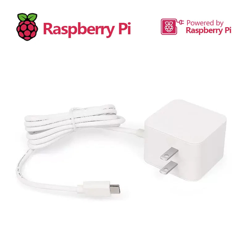 Official Raspberry Pi 5 Power Supply 27W USB-C Adapter 5.1V 5A with PD Standard Support