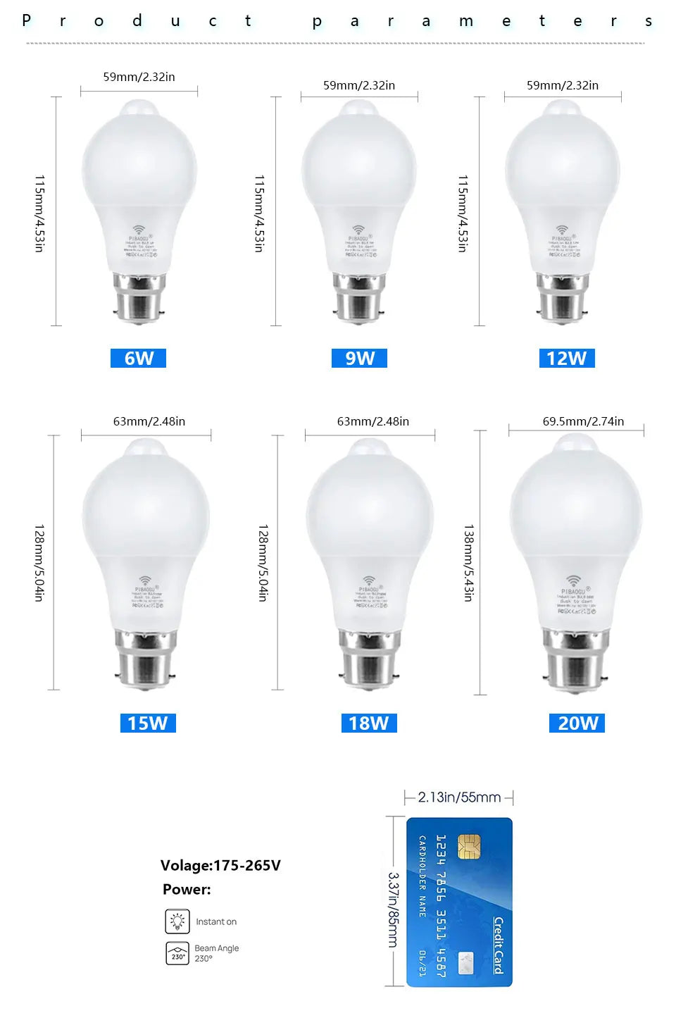 4 PCS B22 Led Bulb Radar Motion 220V 20W 18W 15W 12W 9W 6W Light Bulb Auto On Off Sensor Infrared Motion Detect Night Lamp