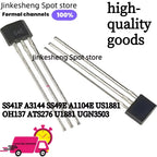 10PCS SS41F A3144 SS49E 0H137 ATS276 US1881 UGH3503 US5881 A1104E TO-92 Hall Element Sensor Motor 3 Pins for Arduino