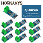 5/10 Uds ACS712 5A 20A 30A Módulo De Sensor De Corriente Hall De Rango Módulo De Sensores ACS712 Para Arduino Kit Electrónico