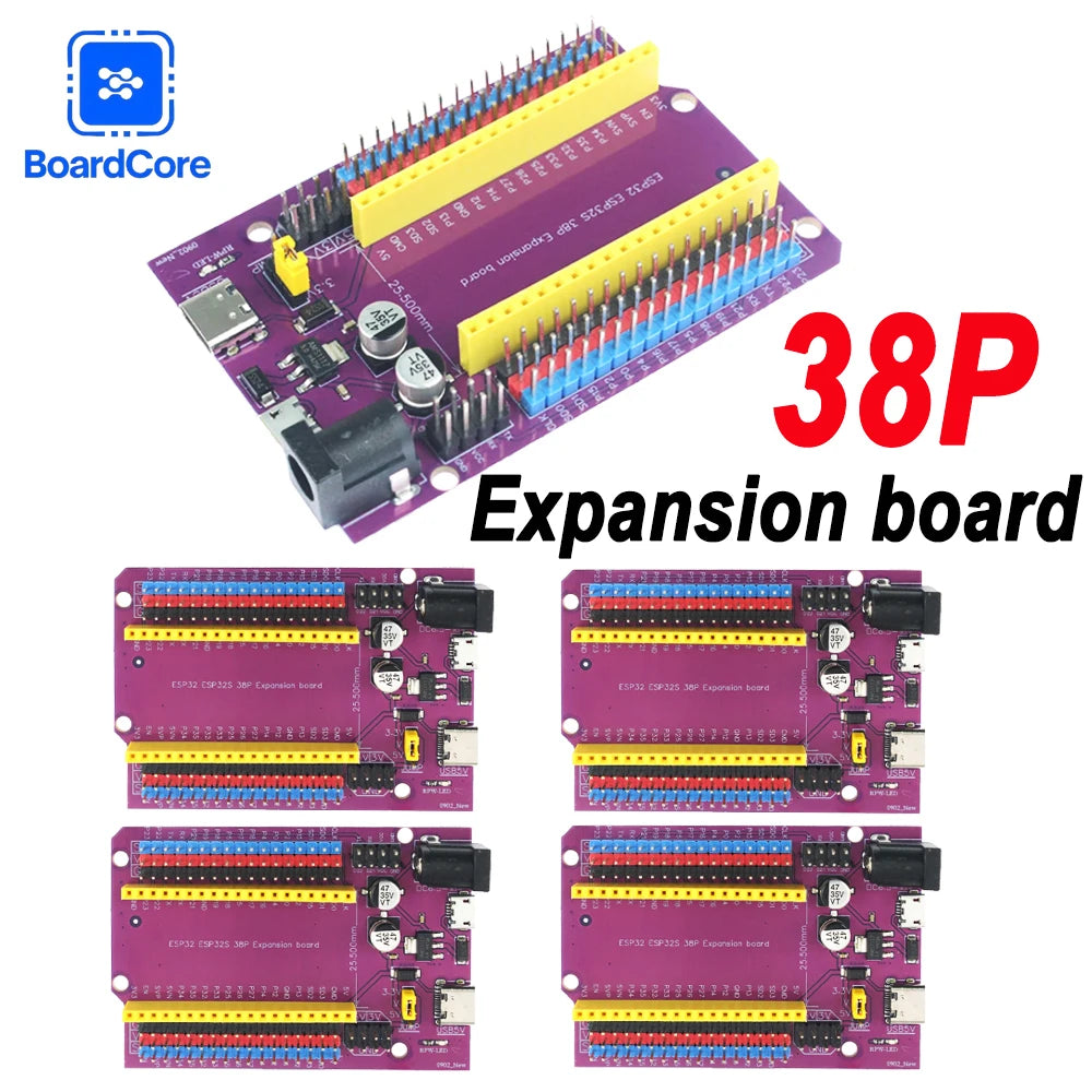 1/2/3PCS ESP32 Expansion Board TYPE-C/MICRO USB 38P Breakout Board, Dual USB Development Board 38PIN for ESP32 DIY Projects