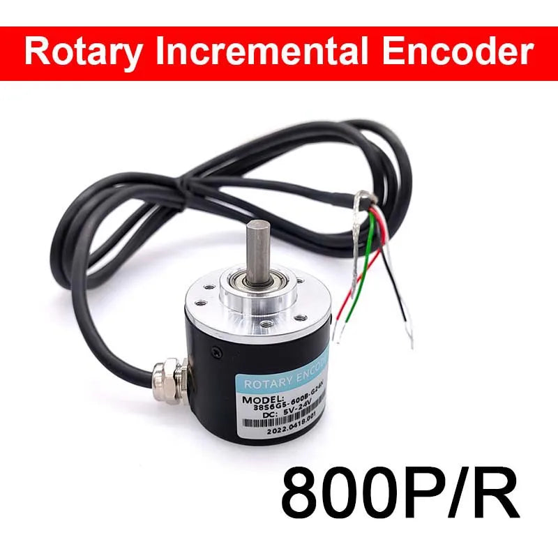 Photoelectric Incremental Rotary Encoder 38S6G5-B-G24N 50/100/200/360/400/500/600PPR AB 2 Phase DC5-24V NPN Optical  Encoder