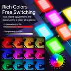 Ulanzi VL49 RGB PRO Full Color LED Video Light 2500K-9000K Camera Light for Photopraphy with Honeycomb Diffuser