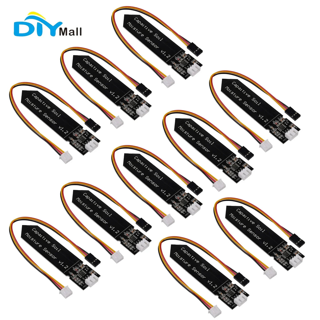 10pcs/lot Analog Cpacitive Soil Moisture Sensor Humidity Detection Module 3Pin Gravity Wire Cable for Arduino Raspberry Pi