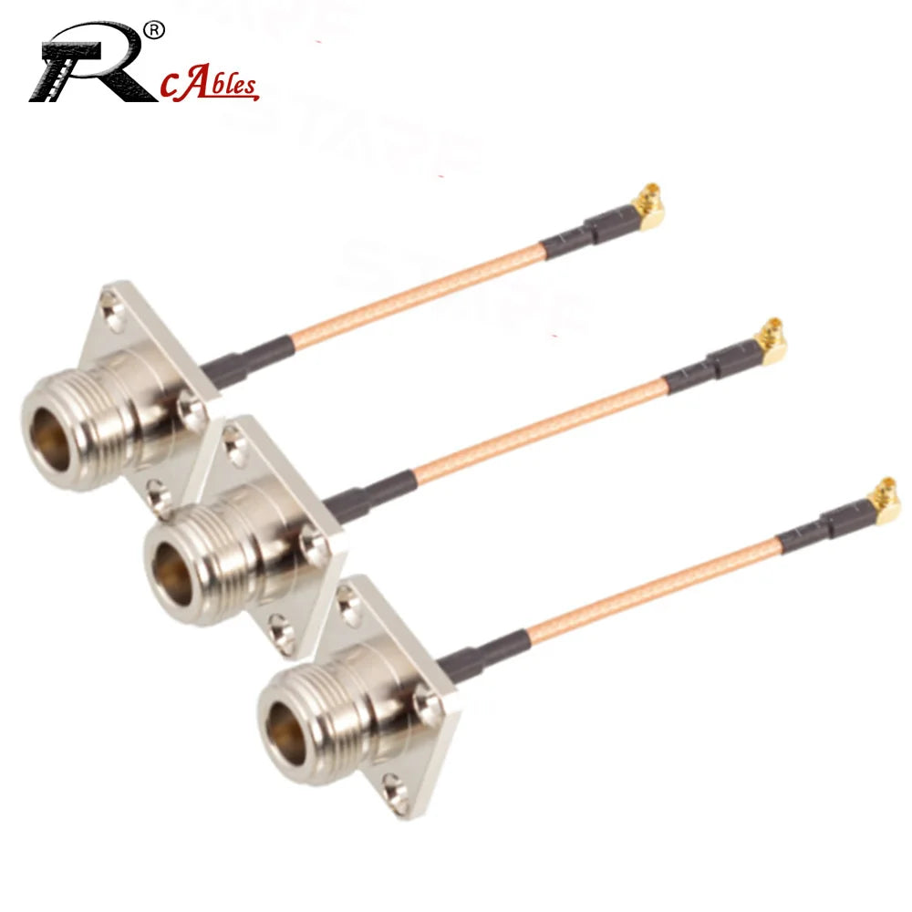 RF Coaxial RG316 Cable 4Hole Flange N Female to MMCX / MCX Male90°  Connector Extension Splitter Router GPS GPRS Wire Connecter