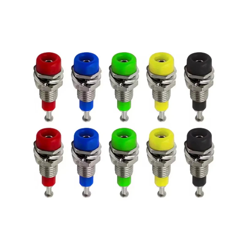 10/50/100PCS 2mm Banana Female Socket with Insulated Copper Terminal – Ideal for Panel Testing and Speaker Connections