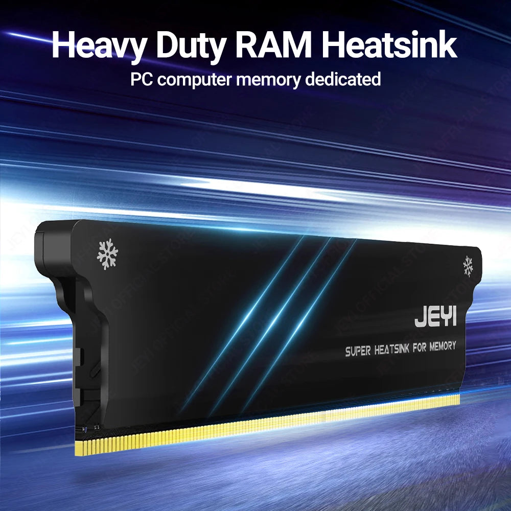 JEYI RAM Heatsink Cooler with Thermal Pads for DDR2 DDR3 DDR4 DDR5 - PC Memory Cooling Kit, Desktop Computer Heat Dissipation,