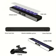 Outdoor Solar Wall Led Light with Human Body Motion Sensor 3 Modes Garden Terrace Garage Courtyard Waterproof Street Lighting