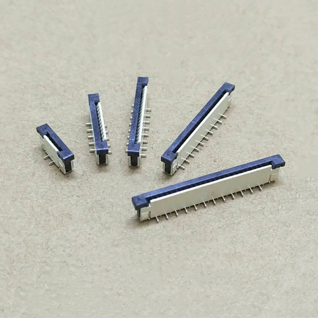 10pcs FFC FPC Socket 1.0mm 4/6/8/10/12/14/16/20/24/30 Pin Vertical Type Ribbon Flat Connector