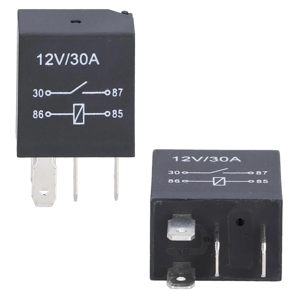 10 Pcs Relay Kit 4 Pin/5Pin Violet Relay 12V 30A 36.6*23*15.5mm Automobile Relay Automotive Relay Vehicle Electrical