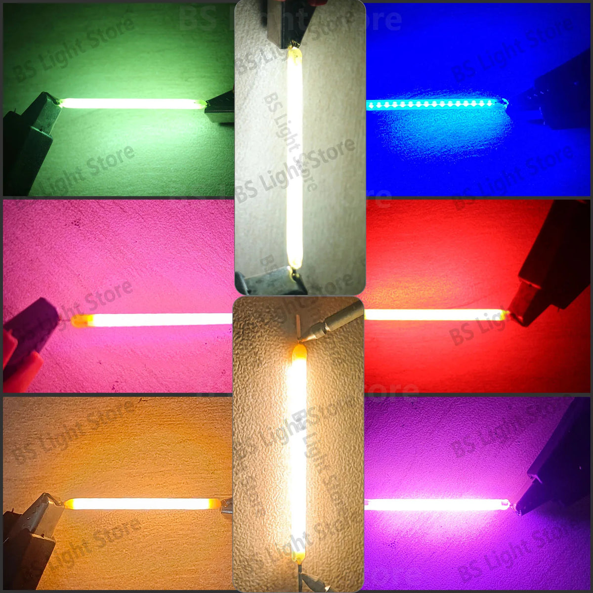 10-900pcs LED Filament 38mm 3V 2200k Warm White Pink Red Blue Green Purple Edison Light Bulb DIY Home Lighting Light Source