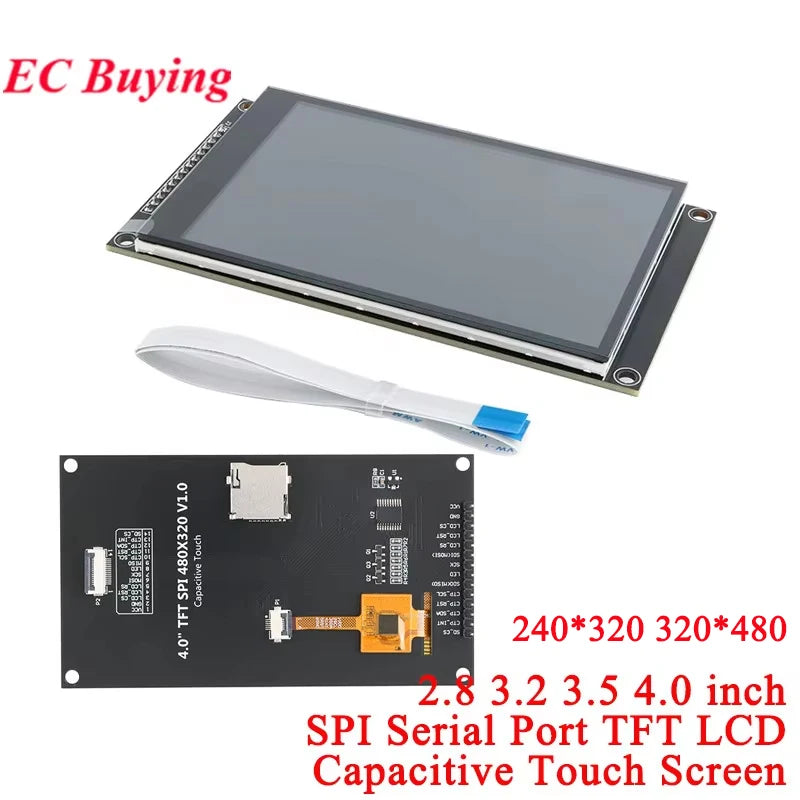SPI Serial Port Touch Screen Display Module 2.8 3.2 3.5 4.0 4 Inch IPS TFT LCD Capacitive 240x320 320x480 ILI9341 ST7796