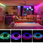 WS2812B 5050 RGBIC Smart LED Strip DC5V Flexible Tuya WIFI RGB Neon LED Light Chasing Effect Lights APP Control for Alexa Google