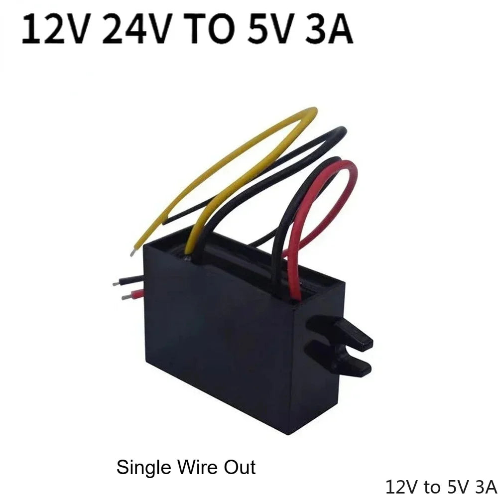 8-32V 12V 24V to 5V 3A DC DC Step Down Converter Type-C USB Power Buck Supply Charger for Mobile Phone iPad Charging Waterproof