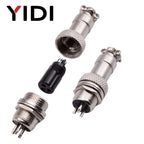 5 Sets GX12 Aviation Electrical Connector 2 3 4 5 6 7 Pin L88-93 Male Female Circular Air Socket Plug Panel Mount Wire Connector