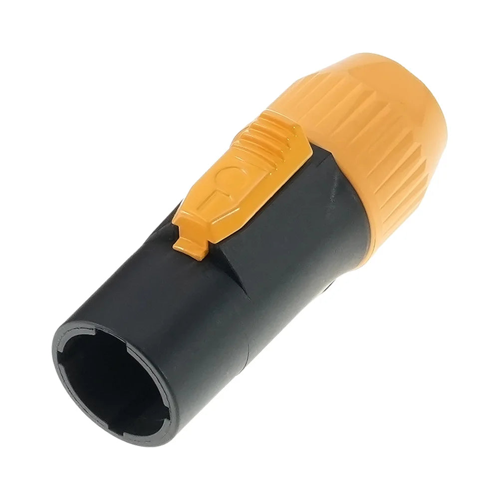 10PCS Waterproof PowerCON True Locking Connector 3-Pin  Male Plug Jack, IP65 PA66 Black/Orange Power Cable Connector