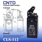 CNTD CLS‑1 Industrial Limit Switch CLS‑111 CLS‑112 CLS‑127 IP65 1NO+1NC 250VAC Waterproof Travel Switch for Automation Machinery