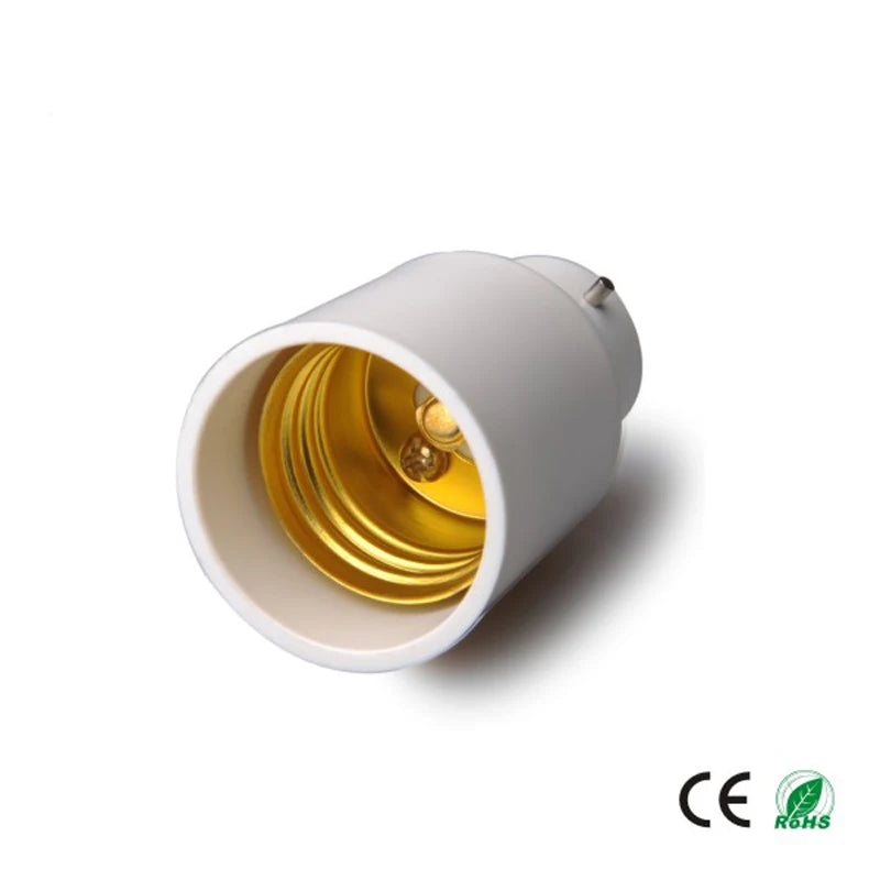 2pcs Universal Bayonet B22 to E27 Screw Lamp Holder LED Halogen CE RoHS Light Bulb Socket Converter Adapter
