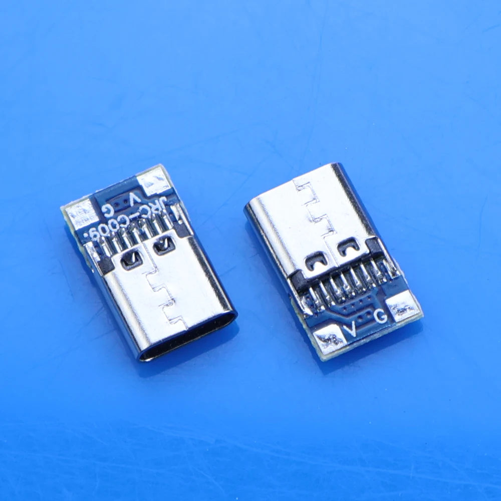 USB 3.1 Type C Connector 24 /8Pins Male/Female Socket Receptacle Adapter to Solder Wire & Cable 24 Pins Support PCB Board