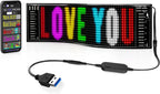 LED Matrix Pixel Panel, Scrolling Bright Advertising LED Signs, Flexible USB 5V LED Car Sign Bluetooth App Control
