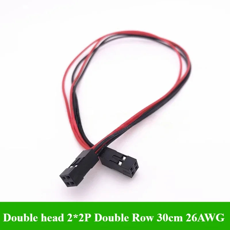 2.54MM Double Row DUPONT LINE Connector Plug With Wire Jumper Cable 30cm 26AWG 2*2/3/4/5/6/7/8/10 PIN Female Single/Double head