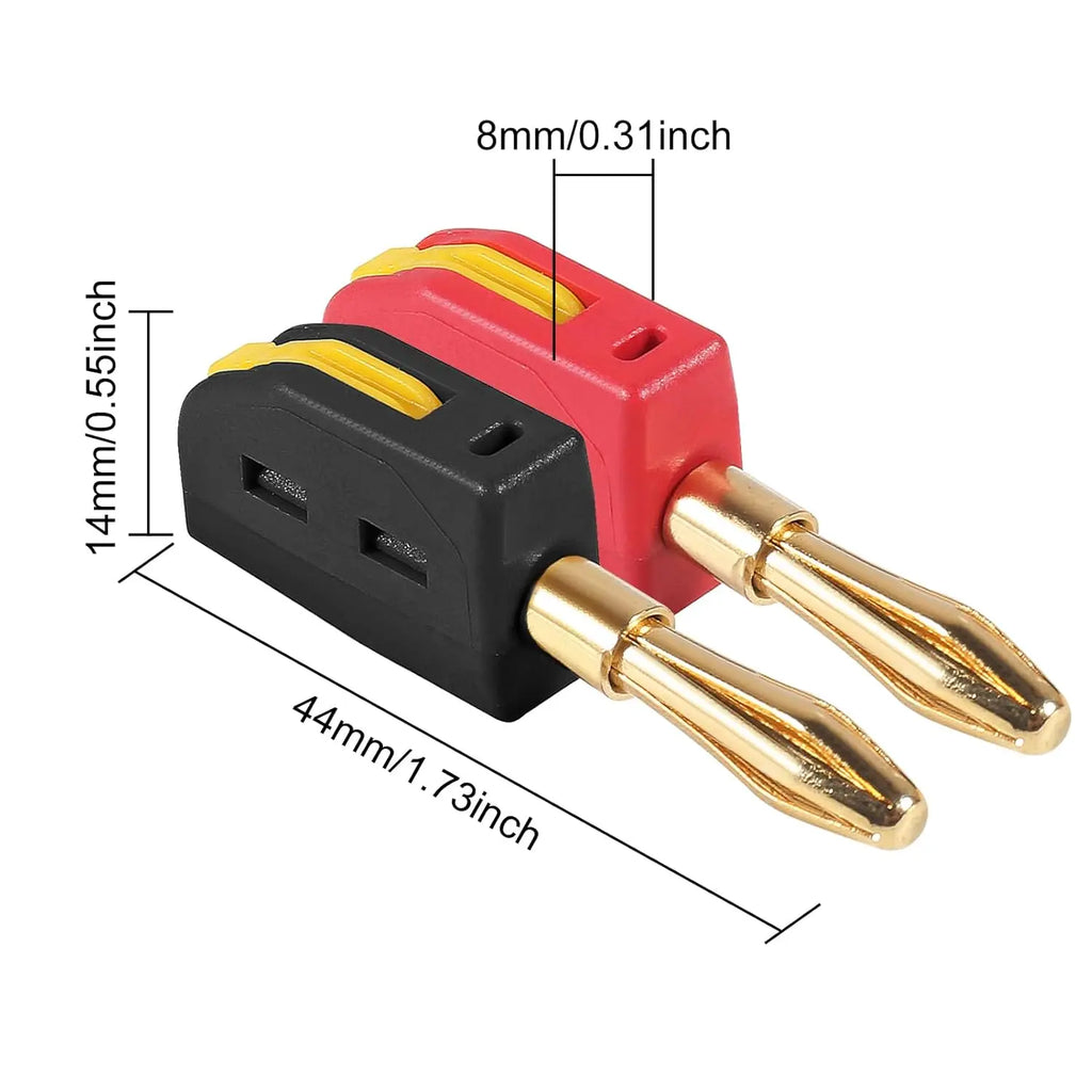 1/4/10PCS Speaker Banana Plugs 4mm Gold Plated Screw Type Bannana Plugs for Speaker Wire Cable Connectors Audio Video Receiver