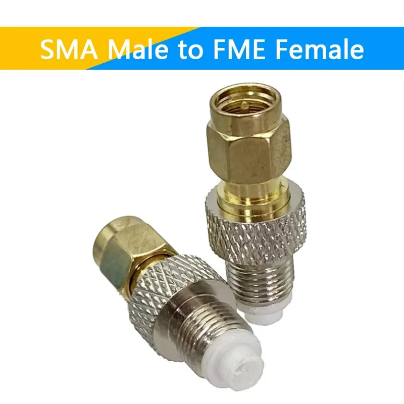 1-10PCS SMA To FME Male Female Straight Connector SMA TNC BNC UHF F FME Male Female To FME Male Female Coaxial RF Adapters Brass
