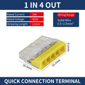 50Pcs Mini Quick Push in Connectors Hard Stainless Easy Electrical Splicing Terminal Blocks 2 3 4 5 6 8 Ports