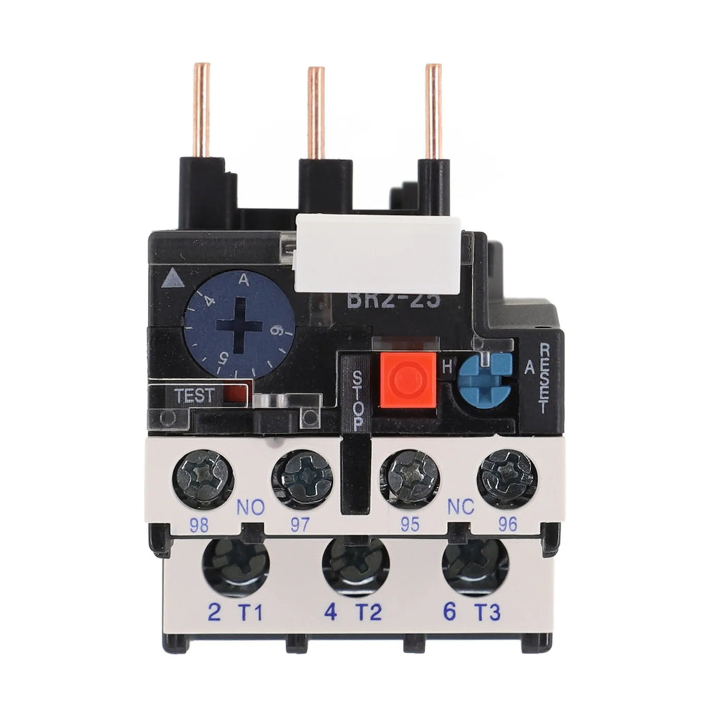 Thermal Overload Motor Relay 3 Phase AC 50Hz/60Hz FR NR2-25 IP20 Plug-in With Indicator Light For CJX2 Series Contactors